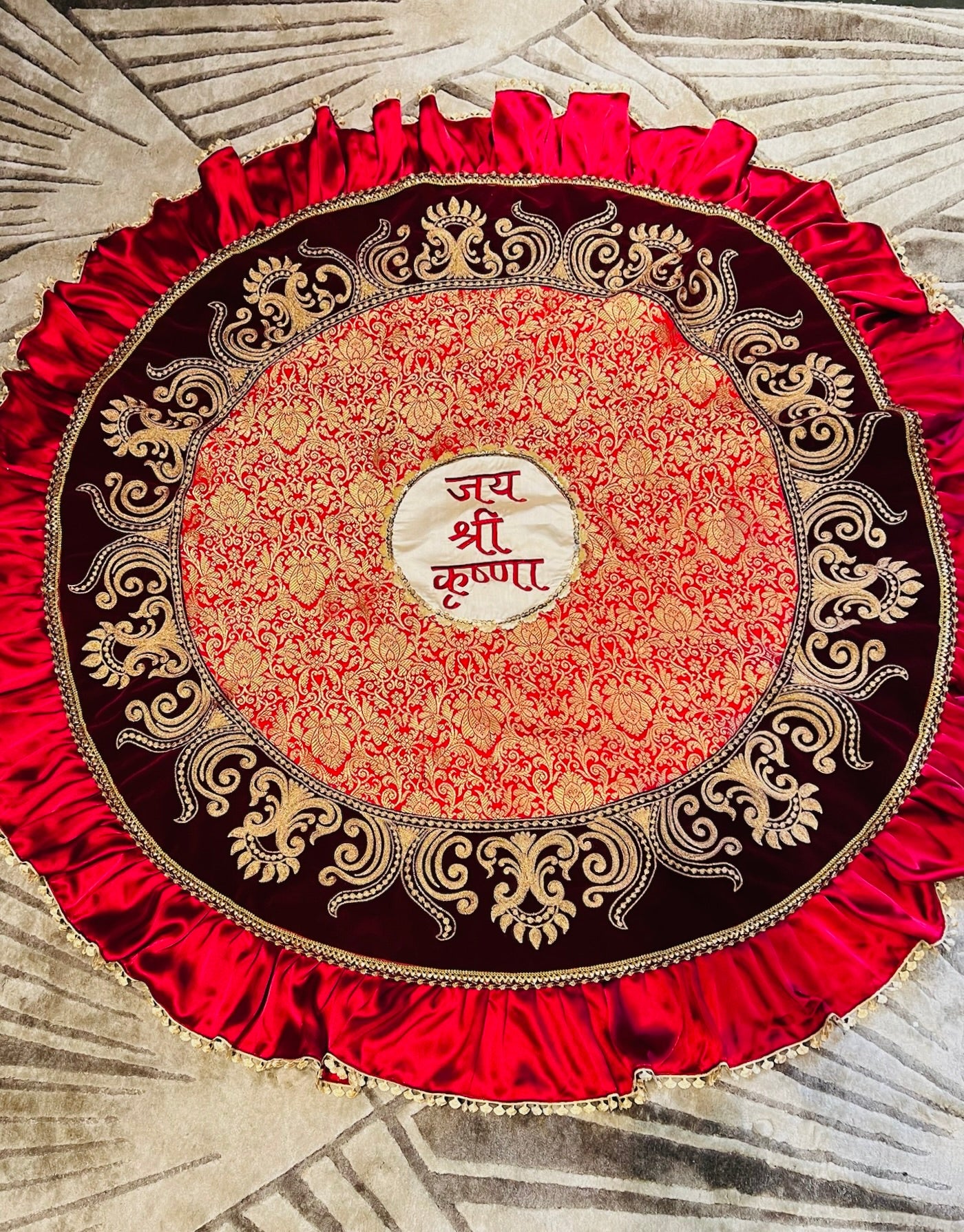 JAI SHREE KRISHNA DESIGNER THALI COVER